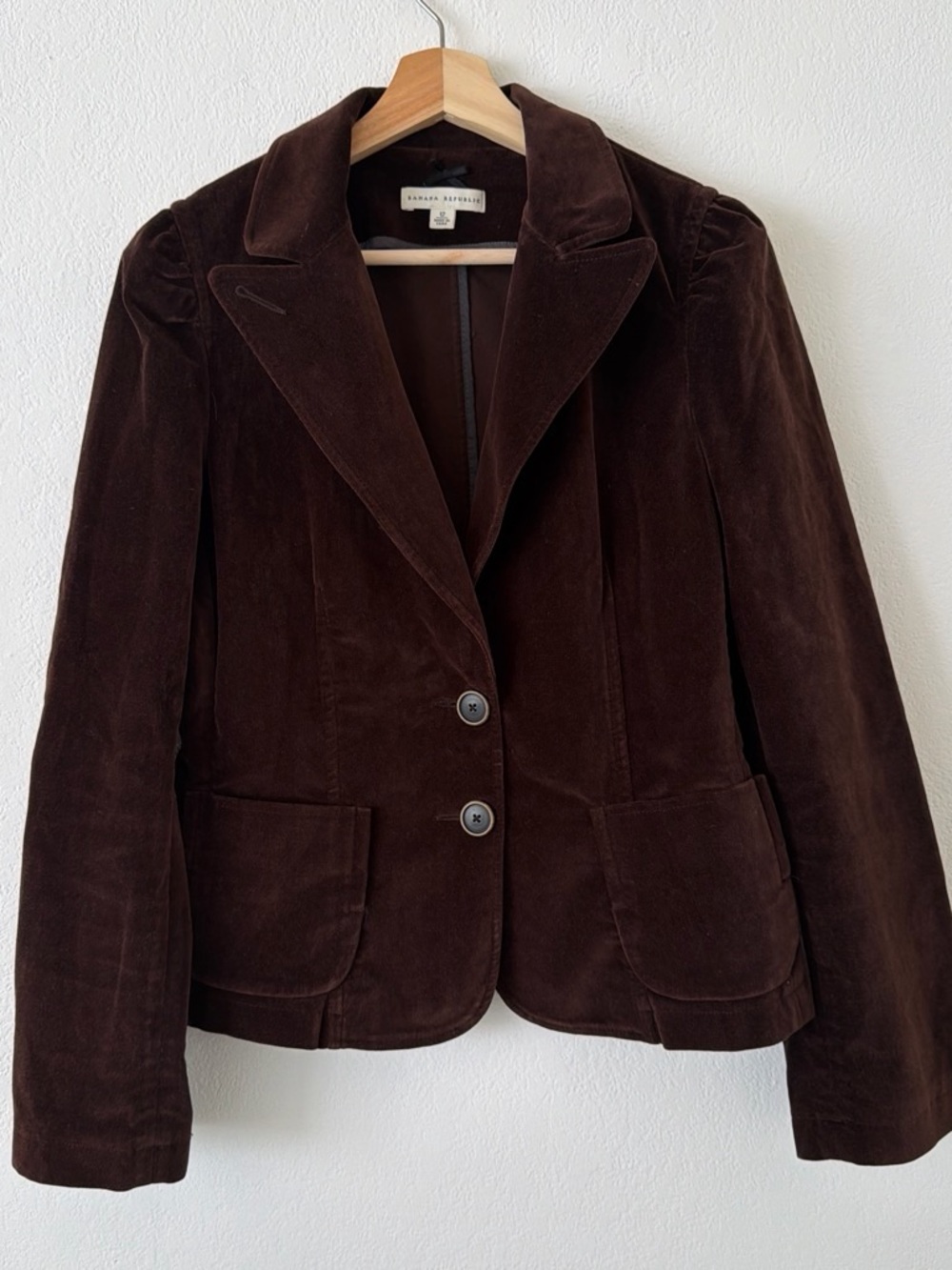 Banana Republic Women's Dark Brown Velvet Blazer